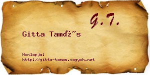 Gitta Tamás névjegykártya