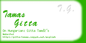 tamas gitta business card